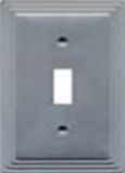 Aztec Satin Nickel 1 Toggle Switch Plate 